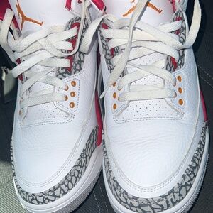 Jordan White and Red Sneakers